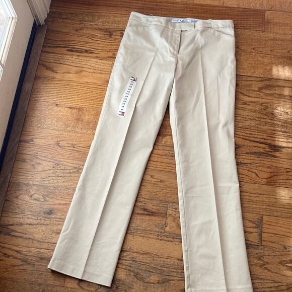 NWT Tommy Hilfiger Khaki Hipster Straight Leg Pants Size 8 R New With Tags - Picture 2 of 11